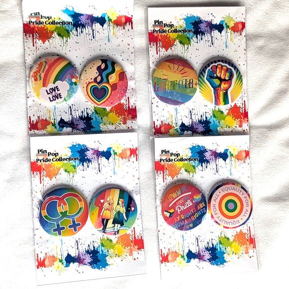 LGTBQ+ Pride Custom Pinback Buttons Collectibles 2.25 inch Graphic Gift Ideas - Picture 1 of 5